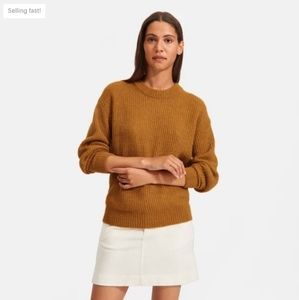 The Oversized Alpaca Crew in Mustard